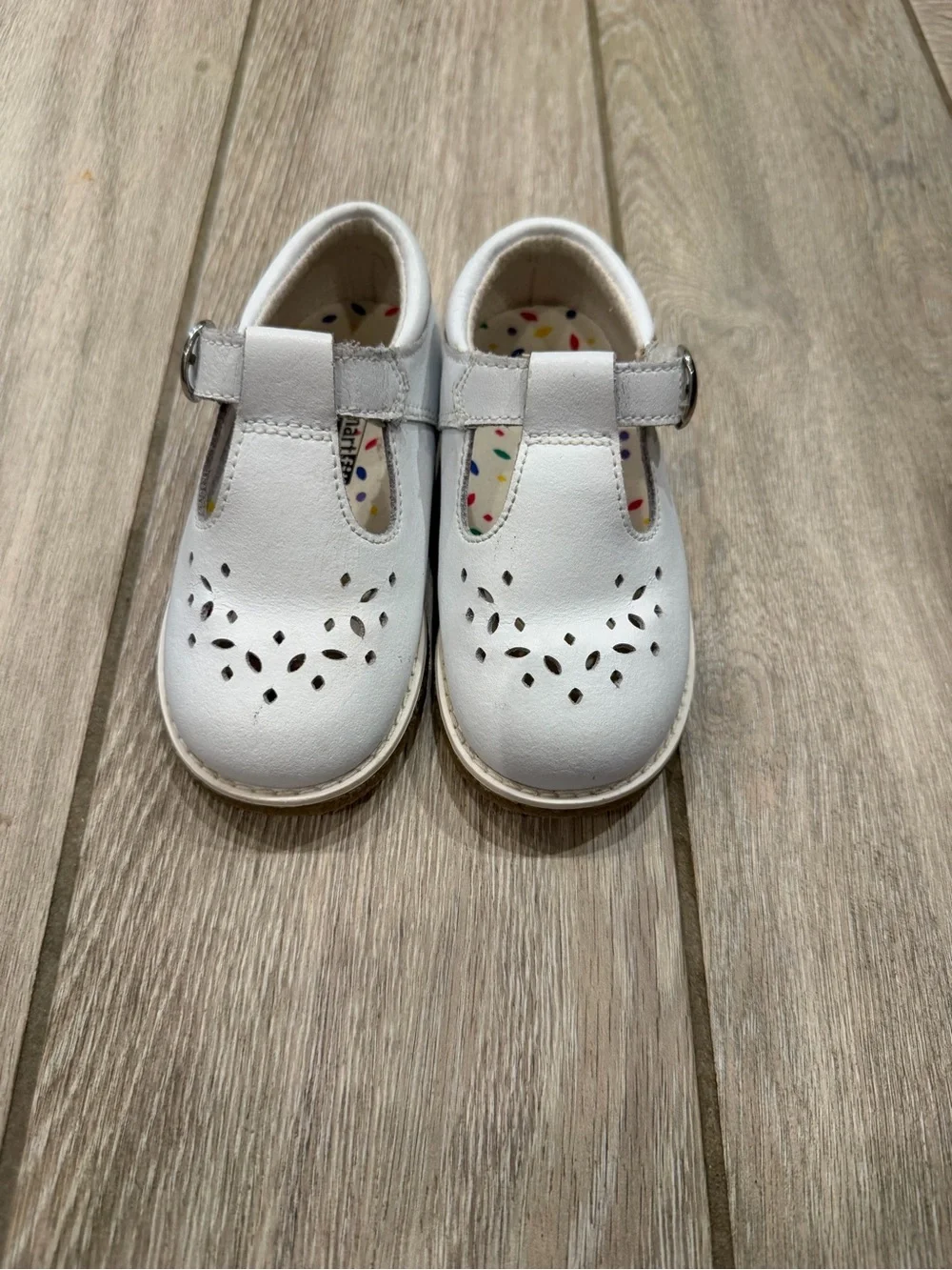 smartfit White Girls’ Mary Jane Dress Shoes with Buckle